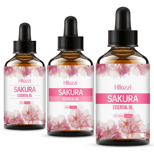 Sakura essential oil, massage oil for face, hair, nails, body, DIY soap and candle, can be used with aromatherapy machine.