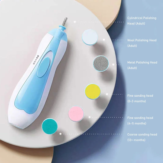 Nail Clipper Toddler Toenail Care Set Electric Baby Nail File Nail Scissors Blue Pink Boys Girls Safe Not To Hurt Baby Hands