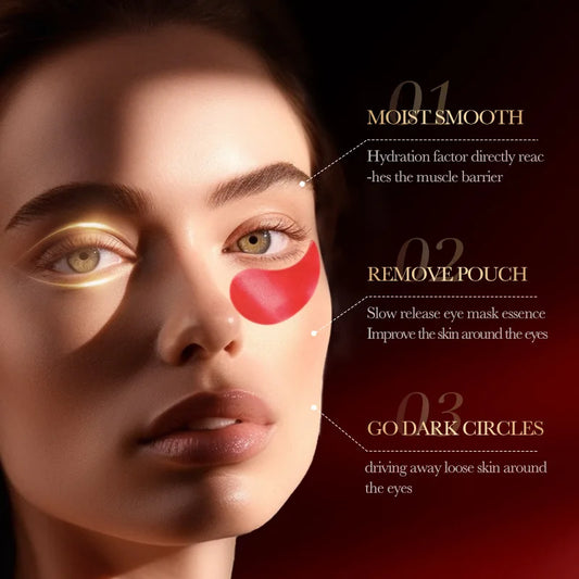 SADOER Red Pomegranate Eye Mask 60Pcs Anti Dark Circles Removal Eyes Bags Moisturizing Eye Patches Eyes Skin Care