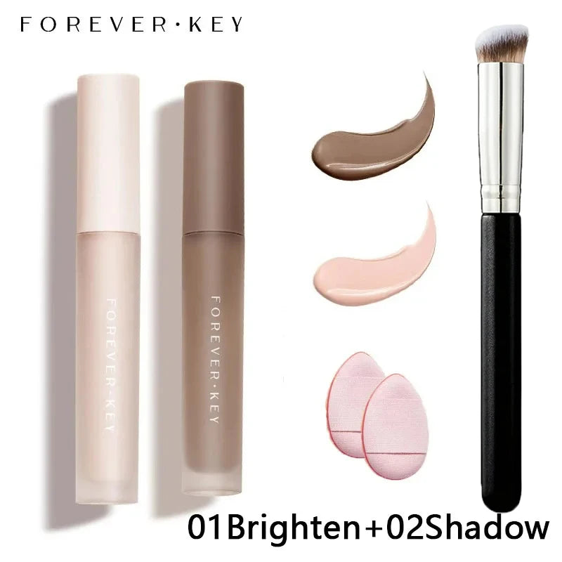 Foreverkey Liquid Toner Nose Face Shadow Toner Highlighters Shadow Brightening Cosmetics Make Up Brush Make UpFor Face
