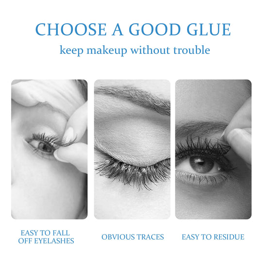EELHOE Eyelash Extension Glue Fast Drying Strong Waterproof Lasting Eyelash Primer No Irritation Lash Lift False Eyelashes Tool