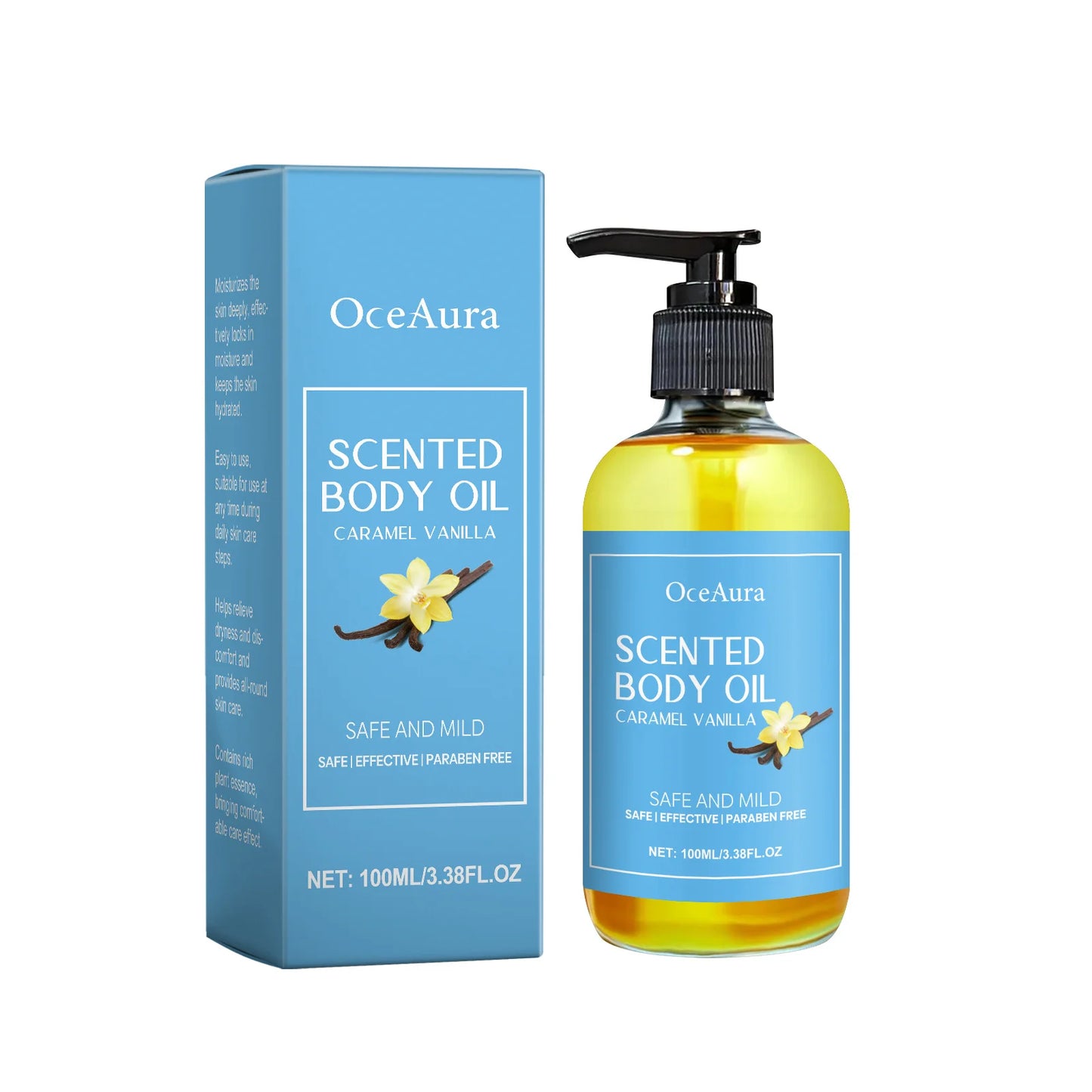 Vanilla Body Massage Oil Improve Moisturizing Relieve Stress Strengthen Nourishing Muscle Relaxing Body SPA Plant Essential Oils