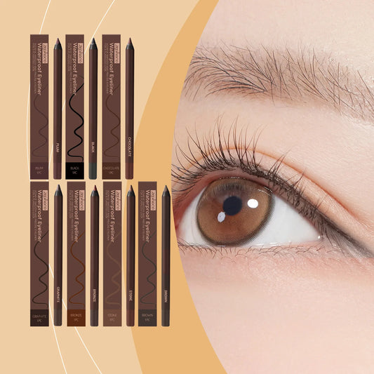Waterproof Eyeliner Pen Colorfast Long Lasting Anti Smudge Quick Drying Sweat Resistant Smooth Portable Eye Liner Pen Eye Makeup