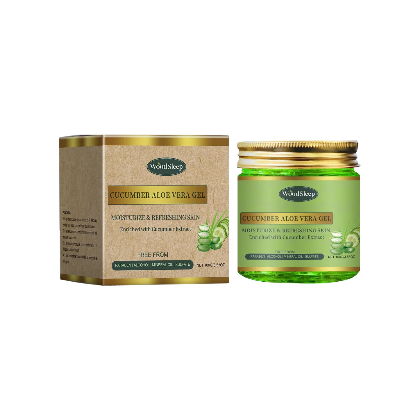 Aloe Vera Soothing Gel Deep Moisturizing Sunburn Repairing Improve Acne Relieve Redness Sensitive Skin Hydrating Facial Cream