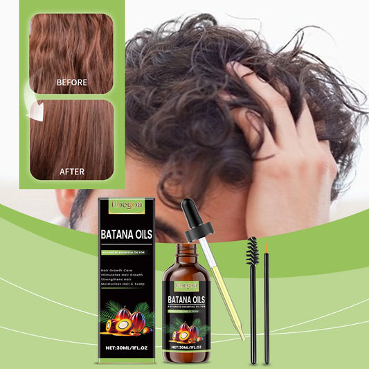 Batana Hair Care Essential Oil Smooth Shine Anti-Frizz Hair Serum Promote Hair Growth Strengthening Nourishing Scalp Care Oil