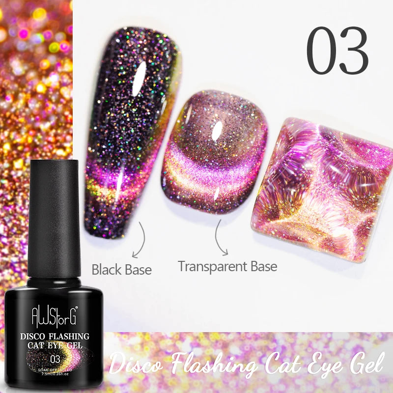 7.5ML Pink Blue Nail Gel Cat eye Semi Permanent Nail Art Soaking UV LED Nail Salon DIY Nail Salon Gel For Autumn And Winter