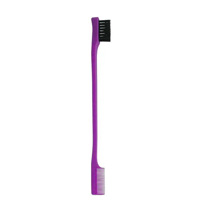 Edge Brush Comb Vendor Double Sided 3 In 1 Edge Control Brush for Baby Hair Salon Hair Comb Brushes Beauty Tools