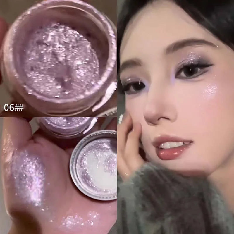 Glitter Jelly Eyeshadow – Single Shade Liquid Shimmer Gel for Eye Highlight, Precise Application & Long-Lasting Sparkle
