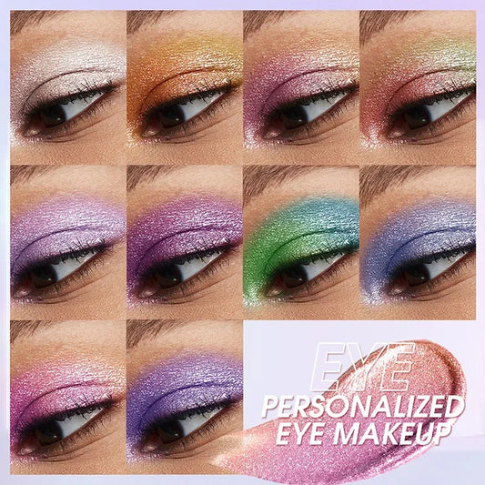 Women Pearlescent Face Liquid Eyeshadow Highlighter Shiny Eyeliner Glitter Eyeshadow Waterproof Brighten Eyes Makeup Beauty