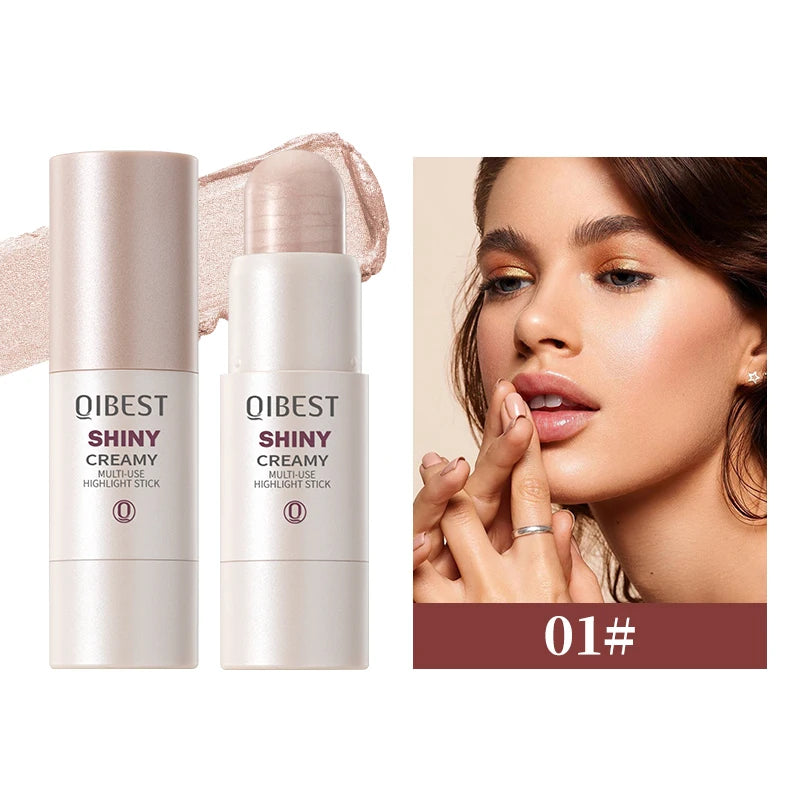 1PC highlighter,naturally shiny and glossy, smooth and easy to apply,non greasy and non smudging,creating a perfect makeup look