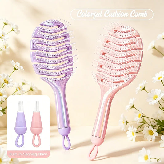 Hollow Out Hair Brush Scalp Massage Combs Detangling Hairbrush Dry And Wet Use Quick Drying Salon Hairdressing Stying Tools