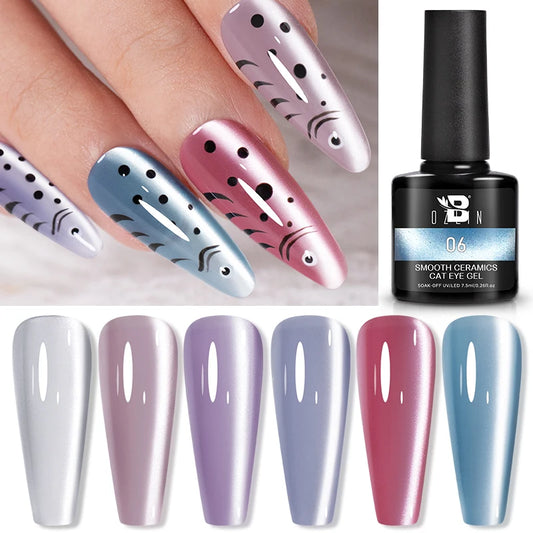 7.5ML Pink Blue Nail Gel Cat eye Semi Permanent Nail Art Soaking UV LED Nail Salon DIY Nail Salon Gel For Autumn And Winter