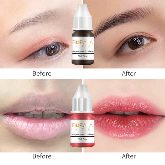 Borala 26 Colors Permanent Makeup Pigment Lip Tattoo Inks Vegan Eyebrows Microblading Pigments 3ml Body Art Ink for PMU Artists