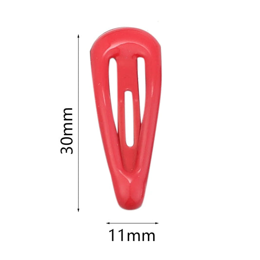 60pcs/lot Colorful Y2K BB Hair Clips Mini Metal Waterdrop Hair Pins Clips Snap Barrettes For Girls Hair Accessories