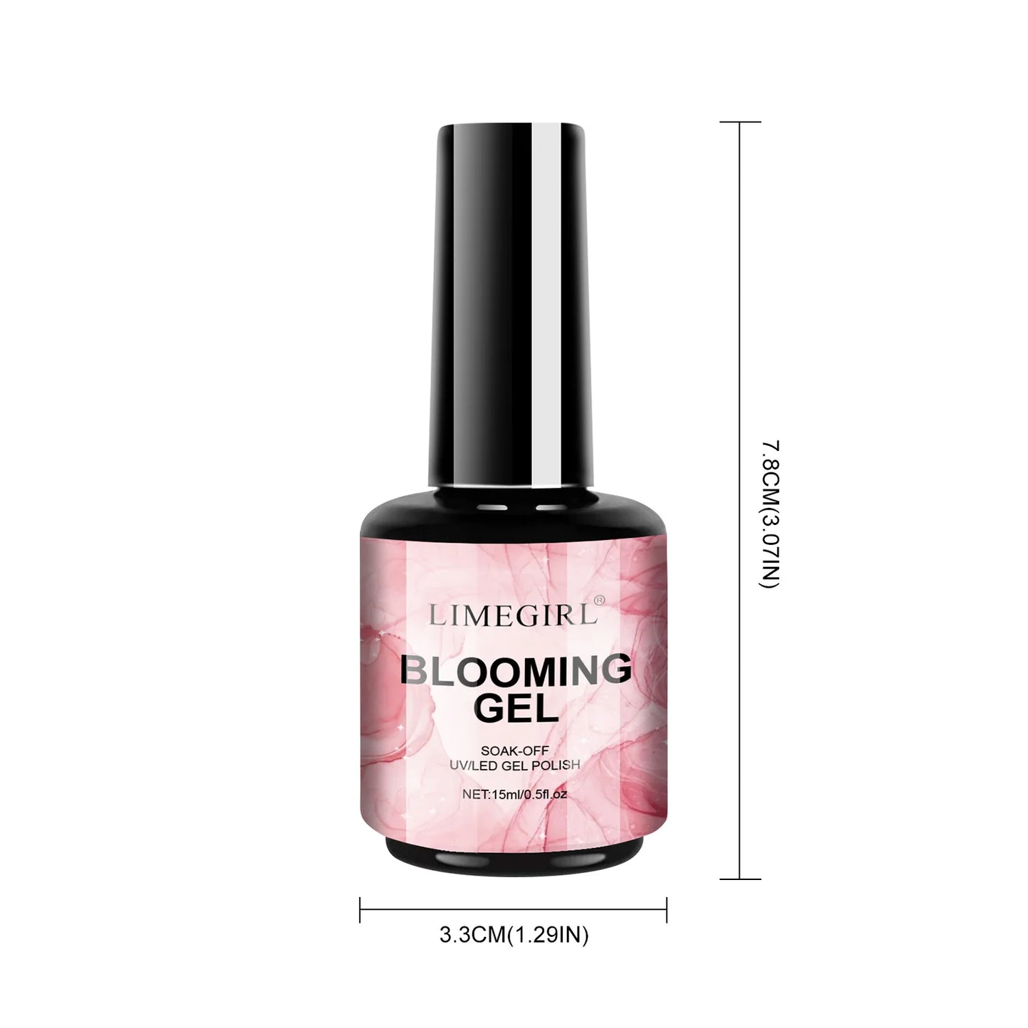 LIMEGIRL 15ML Clear Blooming Gel Polish UV Soak Spread Marble Nail Polish Gel Paint Applicable Nail Art Design Gel