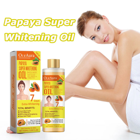 Papaya Whitening Body Oil Nourishing Brightening Skin Care Relaxing Muscle Smoothing Moisturizing Body Massage Skin Papaya Oil