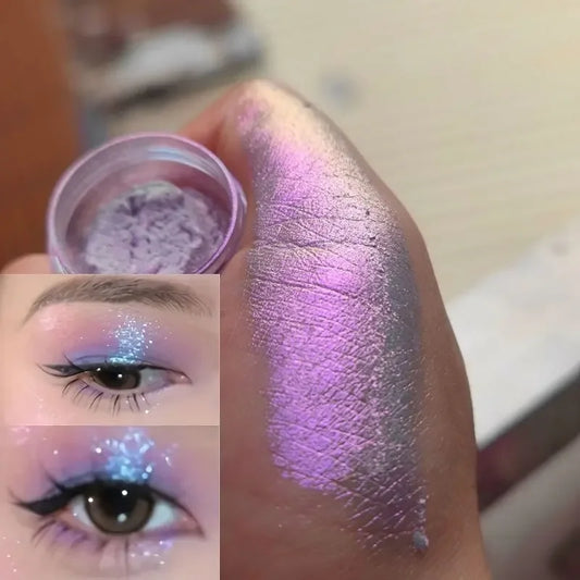 Chameleon Highlighter Palette Eyeshadow Face Body Pigment Shimmer Glitter Colorful Highlighter Powder Stage Makeup Powder