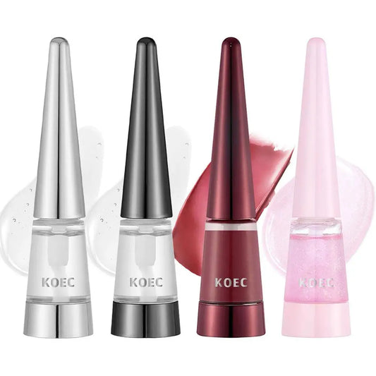 KOEC Korean Lip Plumper Oil Non-greasy Lip Plumping Balm Moisturizing Dry Chapped Lips Shine Hydrating Exfoliating Nourishing