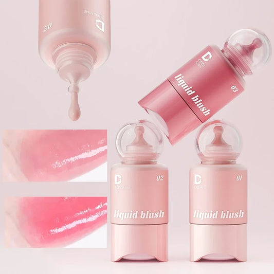 Liquid Blusher Lip And Cheek Hydrating Stick Lip Balm Cream Facial Cheek Makeup Blush Powder Rouge Gloss Natural
