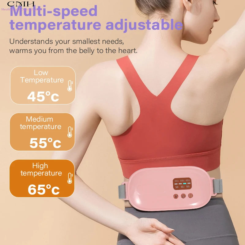 Heating Pad Massageador Corporal Menstrual Cramps Relief Warm Uterus Belt Fitness 3S Fast Heat Massage CMH Temp Silent Portable