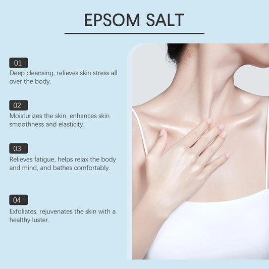 Magnesium Bath Salt Exfoliating Deep Cleansing Mood Nervous Relief Hydrating Smoothing Softening Better Sleep Relaxing Skin Care