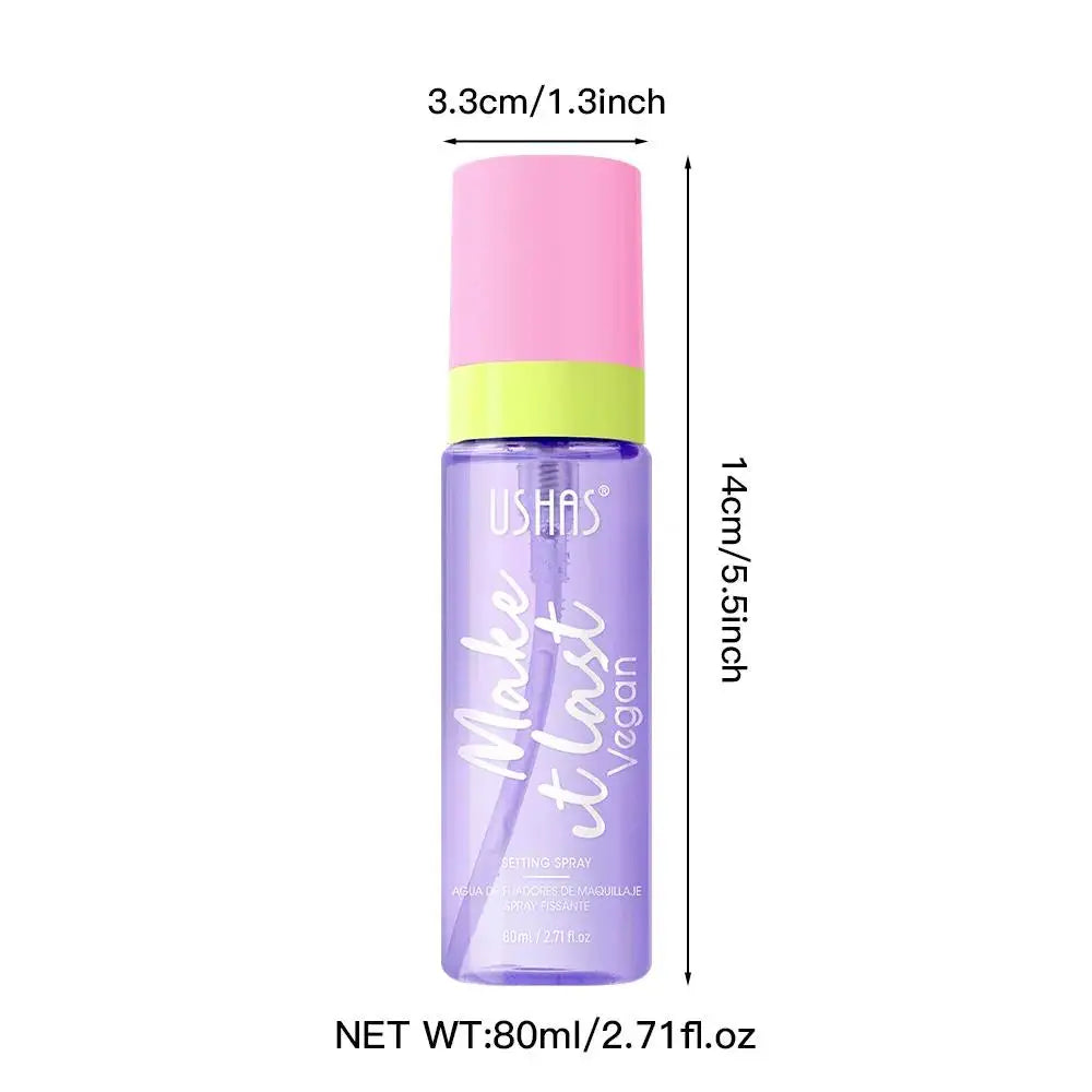 80ml Oil Control Setting Spray Waterproof Makeup Fixer Hydrating Face Mist Long Wear No Smudge