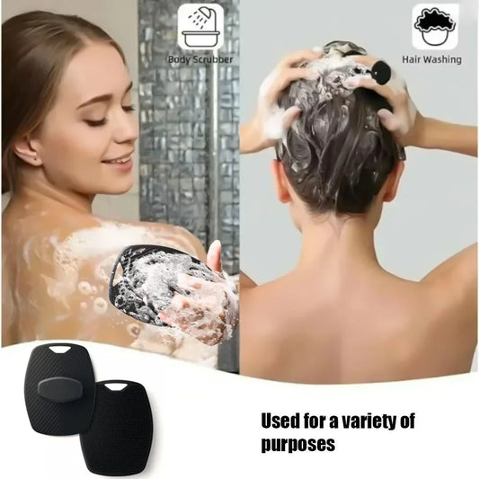 Soft Silicone Exfoliating Brush Cleanser Manual Body Cleansing Scrubber Shower Gentle Massage Bath Brush For Men