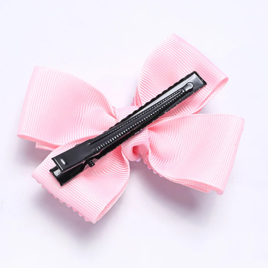 Rhinestone Bow Hair Clips Sweet Ribbon Barrette Baby Girls Sparkling Crystal Hairpins For Children Kids Headwear Accessories