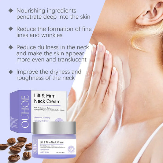 Tighten Lift Neck Cream Firming Reduce Fine Lines Brightening Nourish Smoothing Lasting Moisturize Neck Rejuvenation Care Lotion