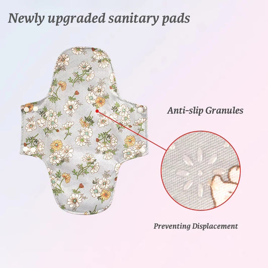BIAI Large Size Female Nursing Pad Naturally Cloth Menstrual Pad Breathable Graphene Sanitary Pads Panty Liner For Women 22*28CM