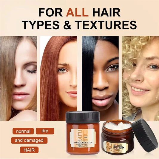120ml Keratine Magical Hair Mask Protein Straighten Repair Dry Frizzy Damaged Cream Pro Soft Smooth Shiny Deep Moisturizing Care