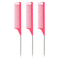 Pro Pointed Tail Salon Hairdressing Hair Styling Anti-static Comb Hair Brush Steel Needle Pin Rat Tail Combs Barber Accessories