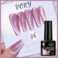 VOKY 7ML Crystal Stone Cat Eye Gel Nail Polish UV/LED Shiny Wide Cat Eye Gel, Classic Holographic Glitter Milky Way Color UV Gel