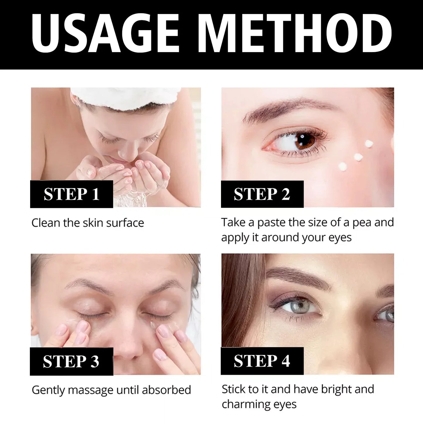 Hoygi Eye Firming Cream Fade Fine Lines Lightening Dark Circles Anti-aging Hydrating Reduce Wrinkles Lifting Eyes Collagen Cream