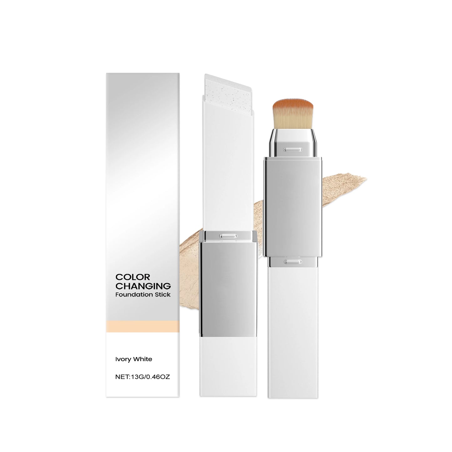 Color-changing 2-in-1 Makeup Foundation Stick Moisturizing Lightweight Brighten Matte Base Makeup Foundation Concealer Makeup