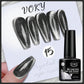 VOKY 7ML Crystal Stone Cat Eye Gel Nail Polish UV/LED Shiny Wide Cat Eye Gel, Classic Holographic Glitter Milky Way Color UV Gel