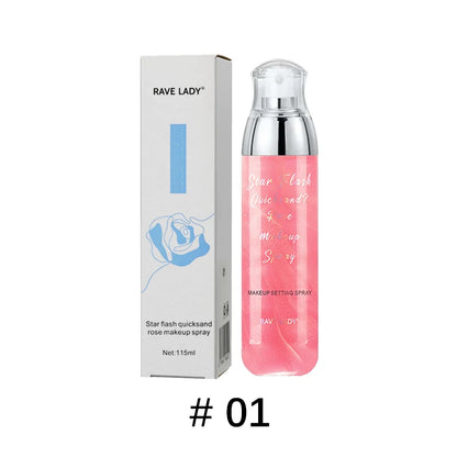 Rave Lady 115ml Face Moisturizing Spray Toner Star Flash Quicksand Rose Facial Moisturize Before Makeup Spray Body Skin Care