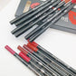 12 Colors Lip Liner Pen Set Fashion Black Rod Waterproof Non-stick Cup Easy To Color Lipstick Pen Makeu