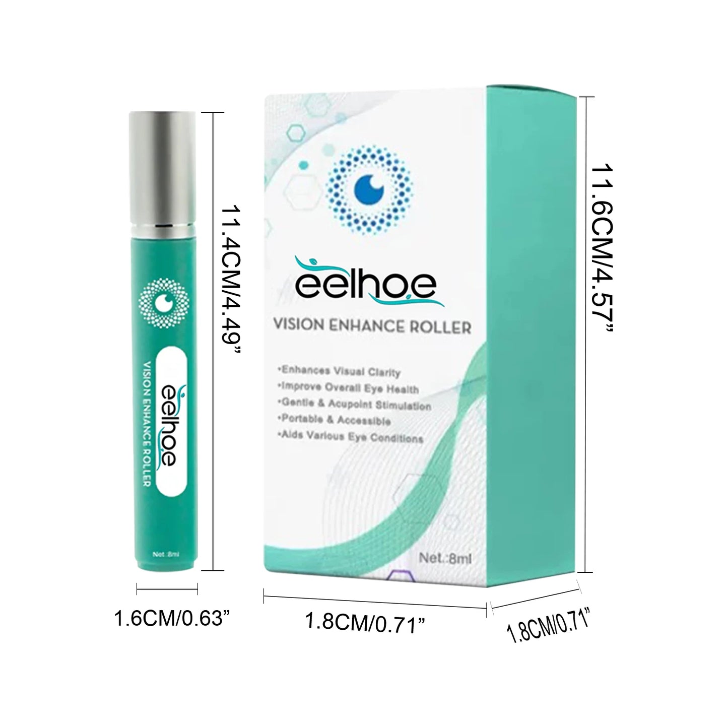 Vision Enhancement Roller Relieve Discomfort Fatigue Dry Eye Astigmatism Eliminate Remove Dark Circles Eye Bags Massage Roller
