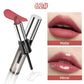 2 In 1 Dual Ended Moisturizing Lipstick & Lip Gloss,Waterproof Proof Lipstick Sealer,Matte & Mirror,Long Lasting,Non-Stick Cup