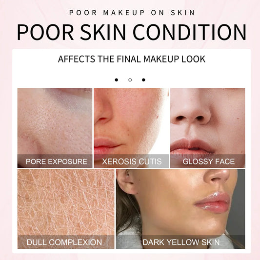 Primer Makeup Base Gel Invisible Pores Shrink Oil Control Brighten Skin Tone Deep Moisturizing Isolation Face Makeup Primer 30g
