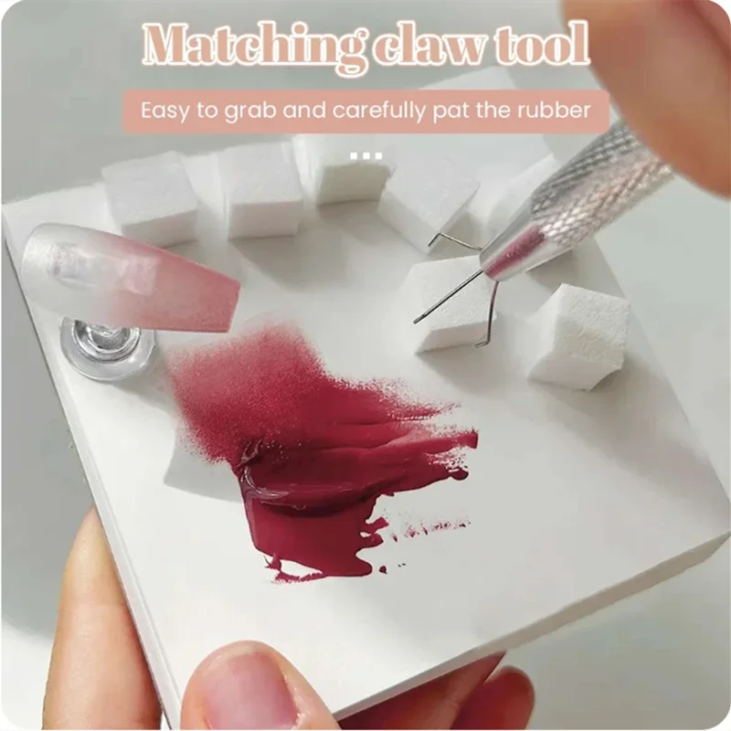 50pcs Sponge Gradient Nail Art Stamper Tools Gel Polish Color Gradient Brush Glitter Powder Dotting Pen For Manicure Tools