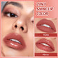 2 In 1 Dual Ended Moisturizing Lipstick & Lip Gloss,Waterproof Proof Lipstick Sealer,Matte & Mirror,Long Lasting,Non-Stick Cup