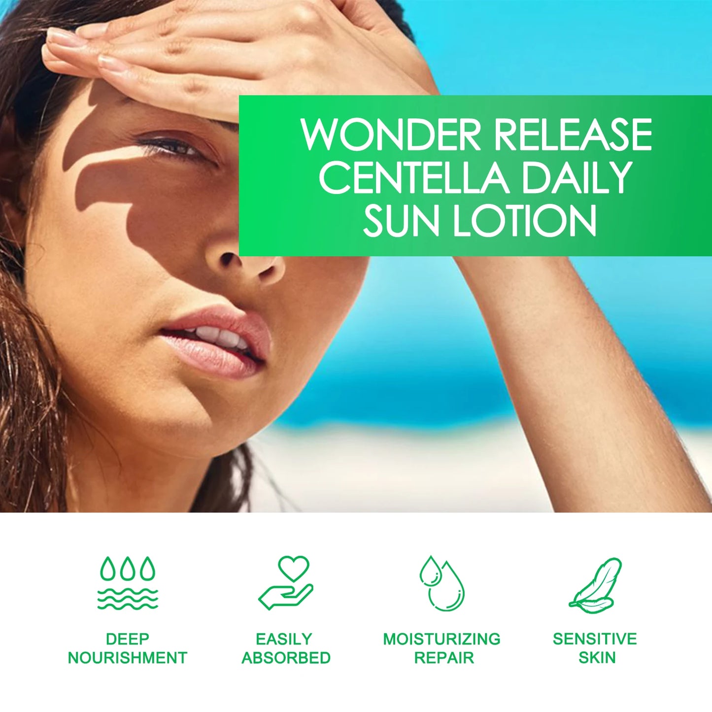 Ouhoe 60g Anti Uv Sunscreen Spf50+ Centella Asiatic Solar Sunblock Moisturize Face Refreshing Oil Control Summer Sunscreen Cream