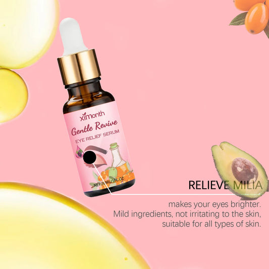 Ximonth Eye Relief Serum Relieve Eye Fatigue Firm Skin Prevent Milia Gentle Nourish Herbal Nursing Eye Soothing Essence Liquid
