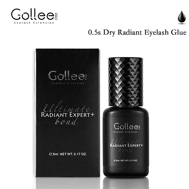 Gollee Glue for Eyelashes 0.5s eyelash Extensions professional eyelash adhesive Waterproof lash supplies for Salon Eyelash glue