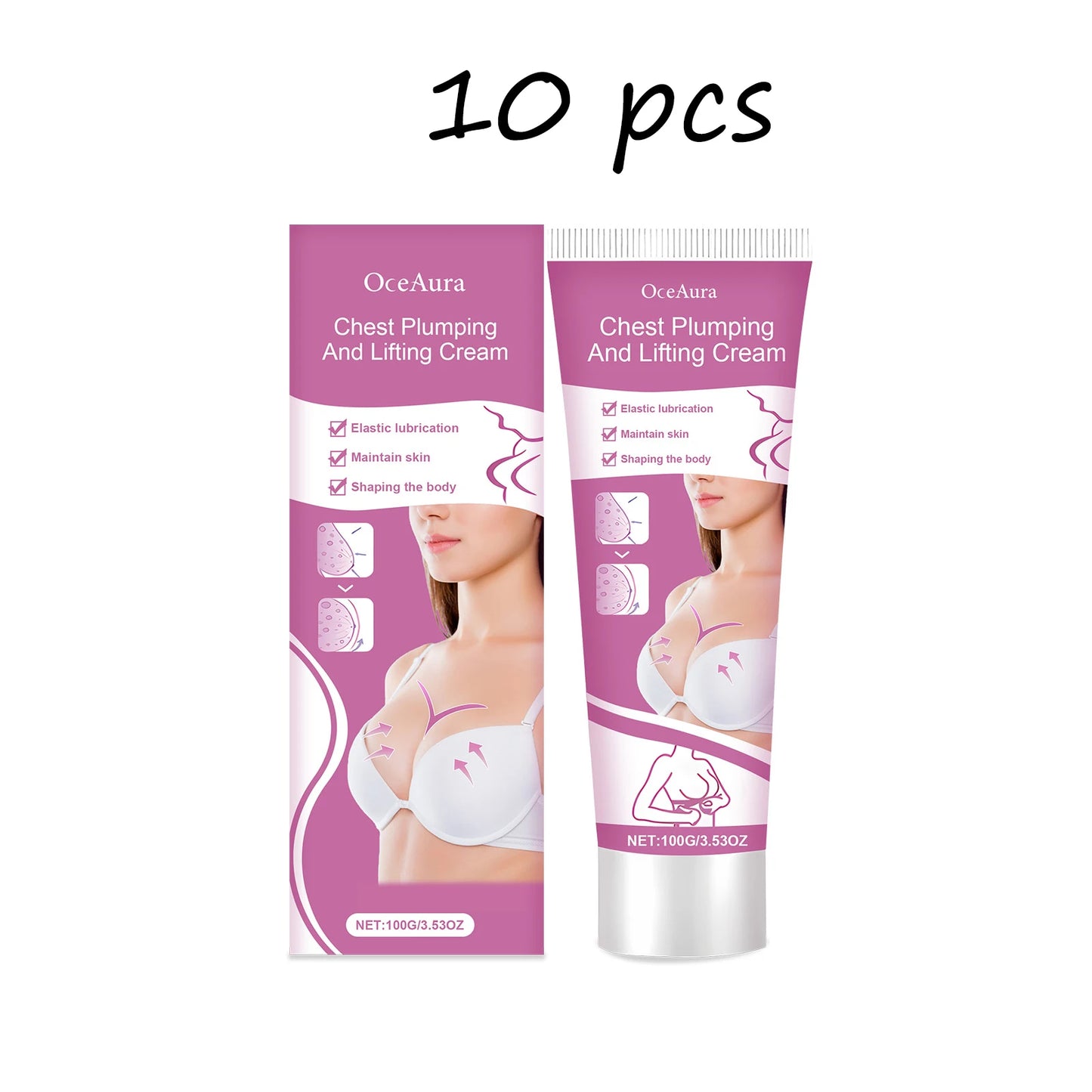 Oceaura Breast Lifting Cream Nourishing Enhance Skin Elasticity Lifting Reduce Dryness Non-greasy Refreshing Breast Cream