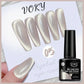VOKY 7ML Crystal Stone Cat Eye Gel Nail Polish UV/LED Shiny Wide Cat Eye Gel, Classic Holographic Glitter Milky Way Color UV Gel
