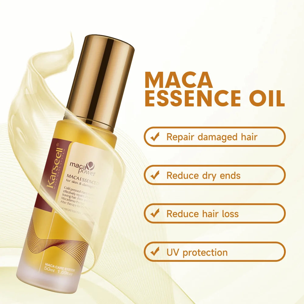 Karseell 50ml Moroccan Argan Oil for Hair Healing Cold Pressed Weightless Argan Oil Hair Serum for Dry Damaged Hair