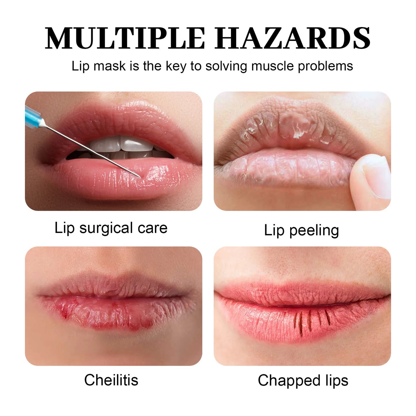Hoygi 10pcs Aloe Exfoliating Lip Mask Plumping Moisturizing Repairing Smooth Lip Remove Cuticle Dead Skin Gloss Plumper Lip Mask